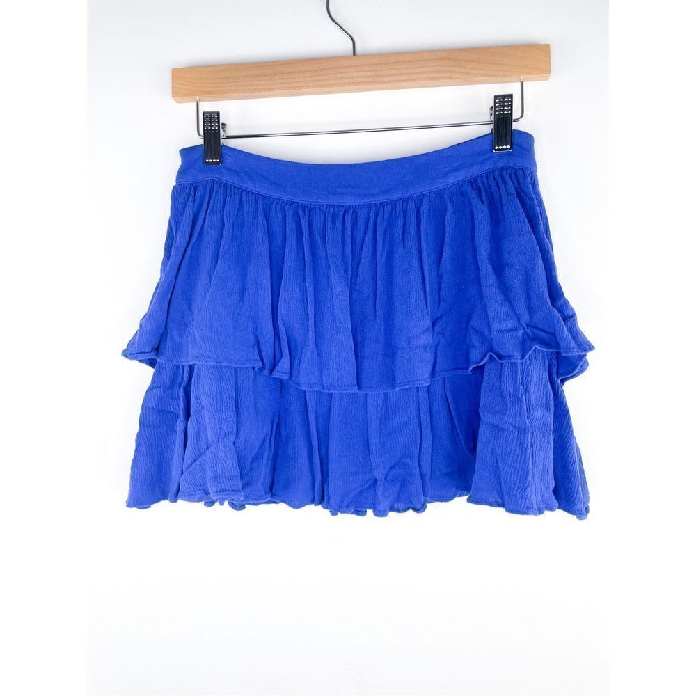 Superdown Becky Ruffle Tier Skirt in‎ Cobalt Size S - Picture 5 of 11